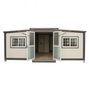 Double combined expandable container house