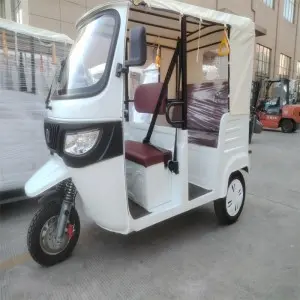 Electric  Passenger Tricycle White Tuk Tuk Vehicles  S2-2600 (Iron Frame)
