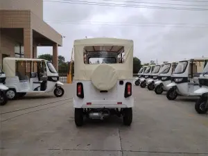 Electric  Passenger Tricycle White Tuk Tuk Vehicles  S2-2600 (Iron Frame)