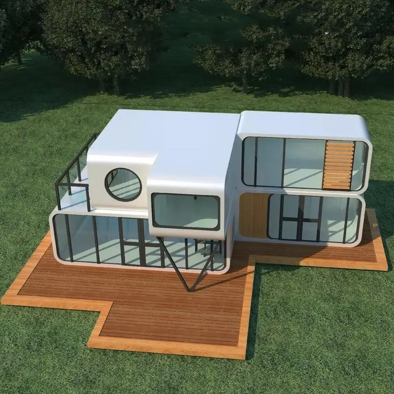DOUBLE-DECK  MODULAR APPLE HOUSE APPLE CABIN detail pictures