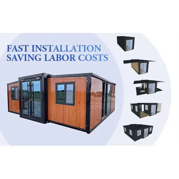 Hot Sale Customized Modular Tiny Prefab House Folding Container House Price Featured Image