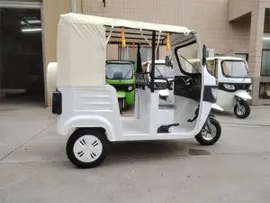 Electric  Passenger Tricycle White Tuk Tuk Vehicles  S2-2600 (Iron Frame)