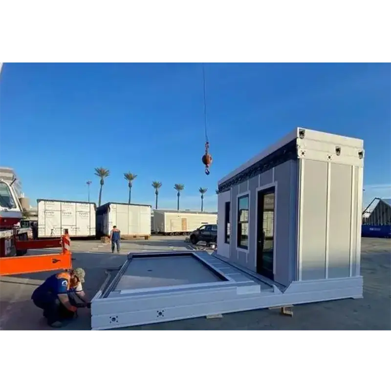 Double combined expandable container house detail pictures